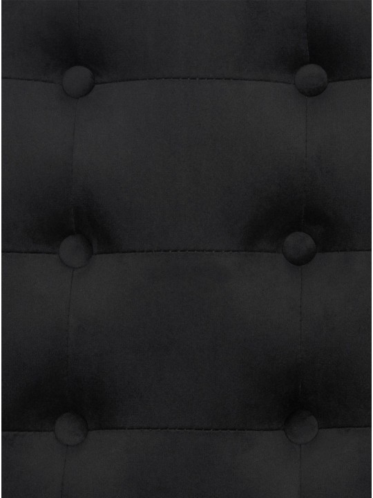 Chaise longue Avon velours, noir