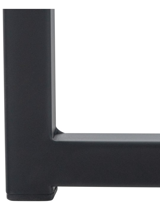 Chaise longue Avon velours, noir