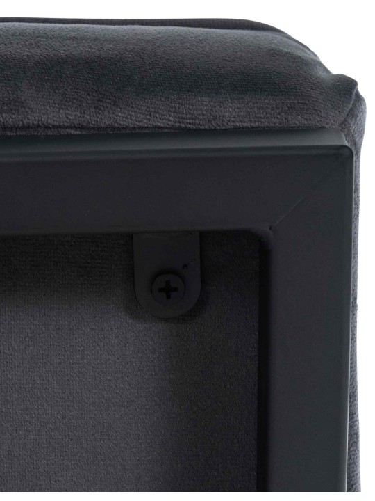 Chaise longue Avon velours, gris