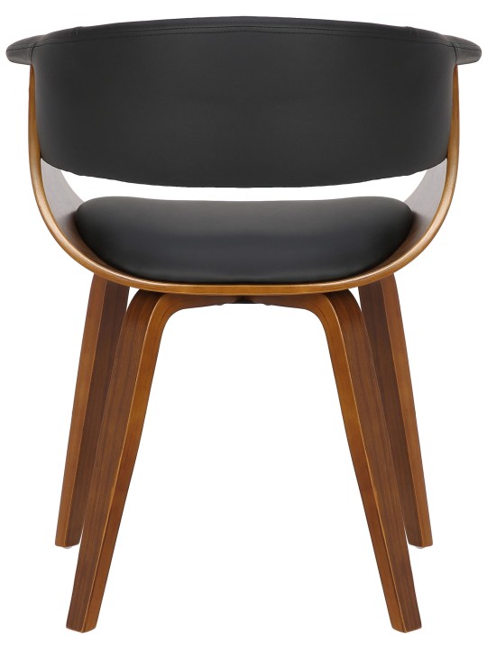 Chaise Bruce simili cuir noyer, noir