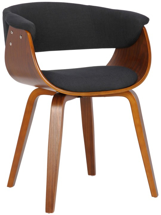 Chaise Bruce tissu noyer, noir Chaise Bruce tissu noyer, noir