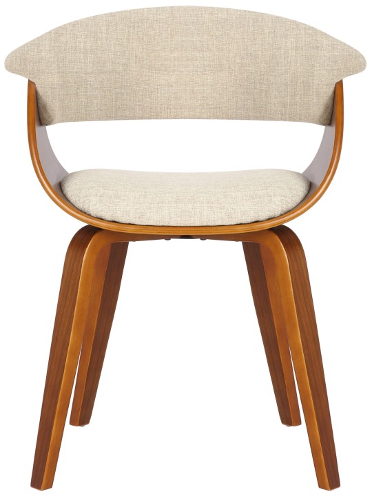 Chaise Bruce tissu noyer, crème