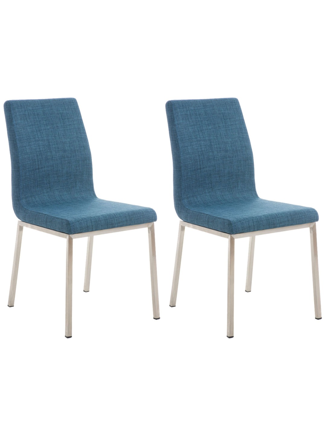 Lot de 2 chaises de salle à manger Colmar tissu, bleu