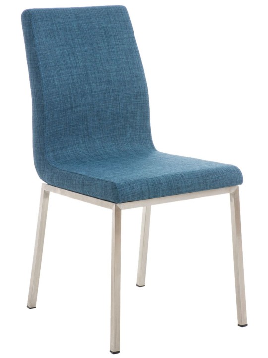 Lot de 2 chaises de salle à manger Colmar tissu, bleu