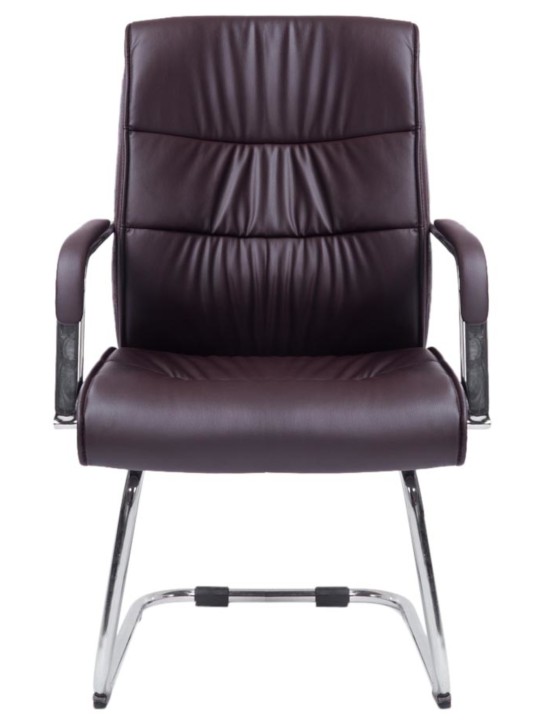 Lot de 2 chaises visiteurs Sievert, brun