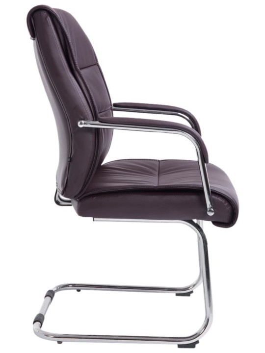 Lot de 2 chaises visiteurs Sievert, brun