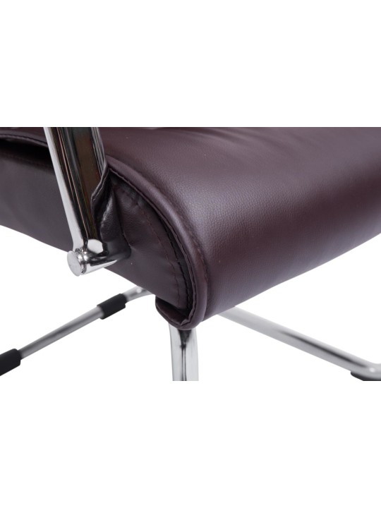 Lot de 2 chaises visiteurs Sievert, brun