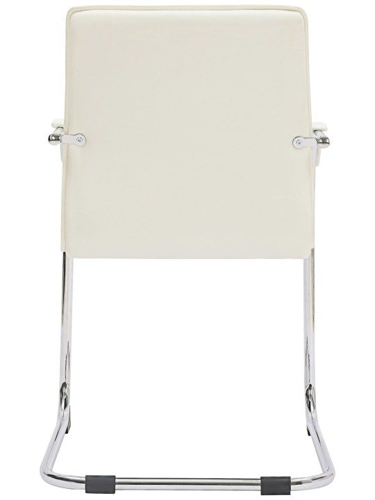 Lot de 2 chaises visiteurs Tira simili cuir, blanc