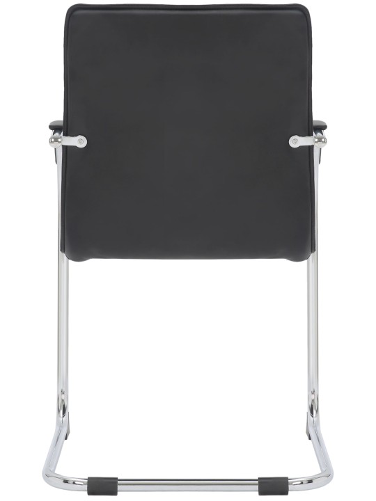 Lot de 2 chaises visiteurs Tira simili cuir, noir