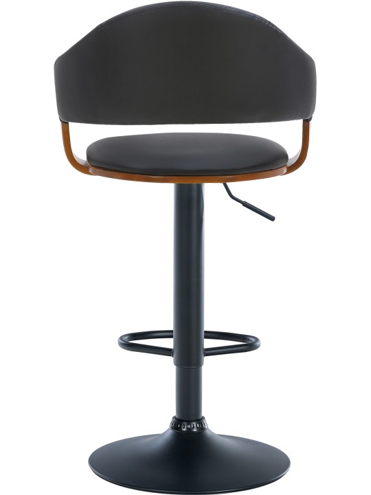 Tabouret de bar Nilse simili cuir, noyer/noir Tabouret de bar Nilse simili cuir, noyer/noir