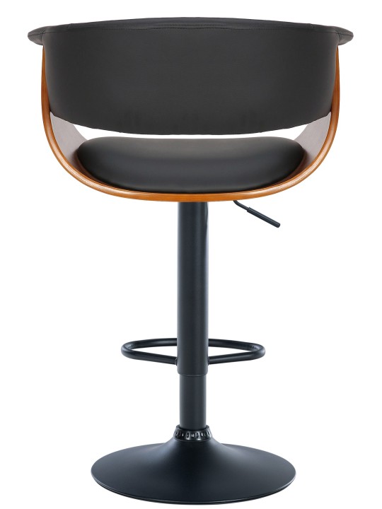 Tabouret de bar Vestal simili cuir, noyer/noir