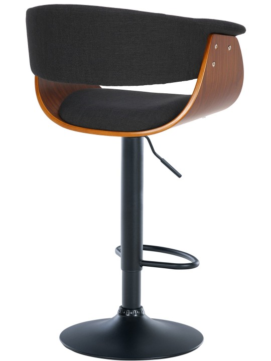 Tabouret de bar Vestal tissu, noyer/noir