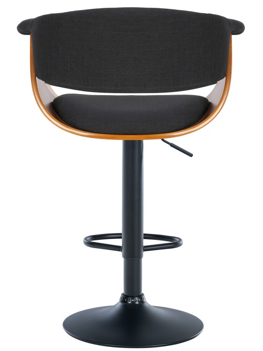 Tabouret de bar Vestal tissu, noyer/noir