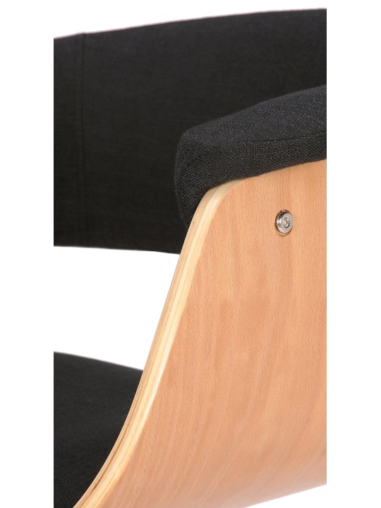 Tabouret de bar Vestal tissu, naturel/noir