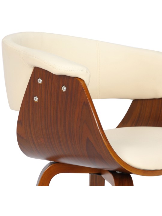 Lot de 2 chaises Bruce simili cuir noyer, crème Lot de 2 chaises Bruce simili cuir noyer, crème