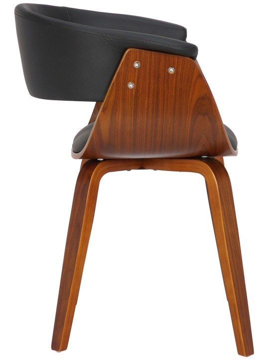 Lot de 2 chaises Bruce simili cuir noyer, noir Lot de 2 chaises Bruce simili cuir noyer, noir