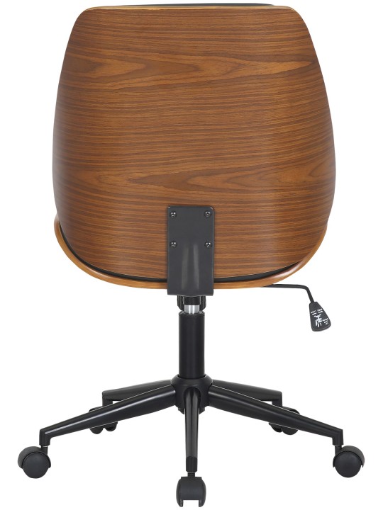 Chaise de bureau Mitch, noyer/noir
