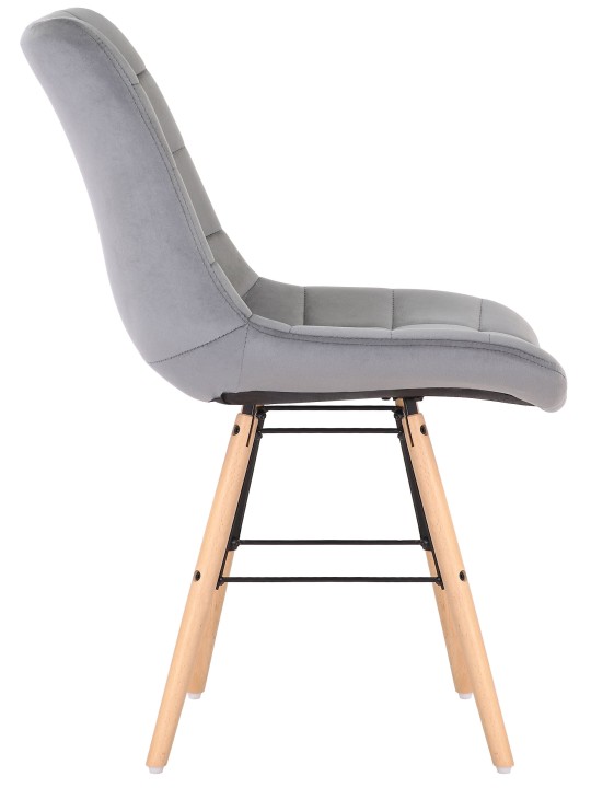 Chaise Leni velours, gris