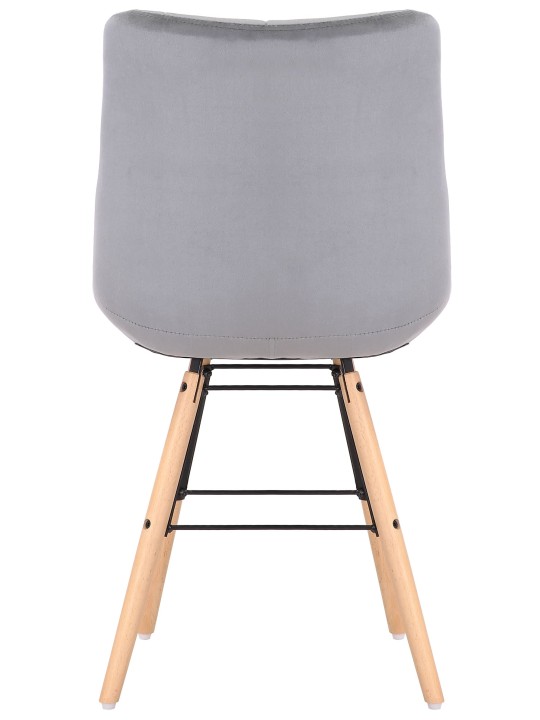 Chaise Leni velours, gris