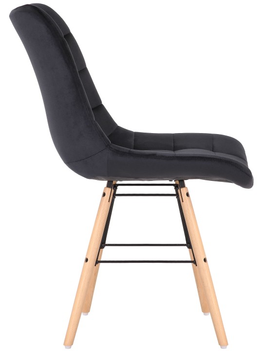 Chaise Leni velours, noir