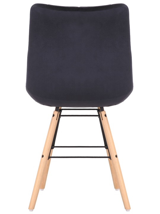 Chaise Leni velours, noir