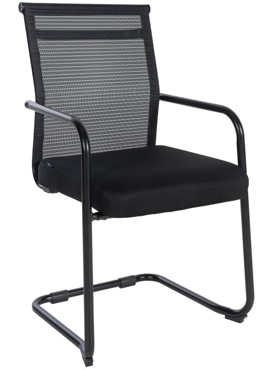 Chaise visiteur Denny, noir