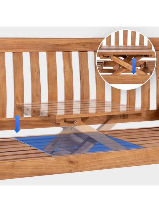 Banc en teck Orlando 150 cm, teck Banc en teck Orlando 150 cm, teck