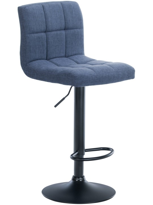 Tabouret de bar Calma tissu, bleu