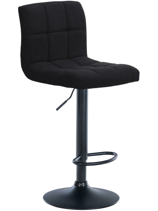 Tabouret de bar Calma tissu, noir