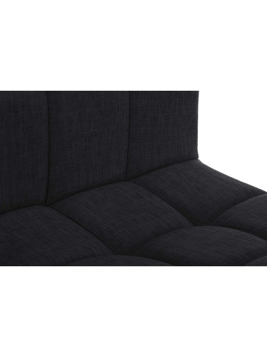 Tabouret de bar Calma tissu, noir