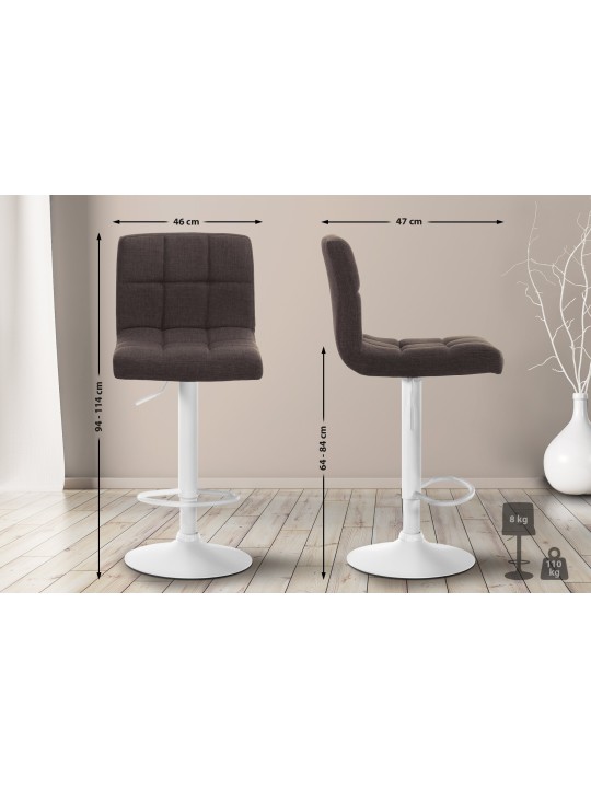 Tabouret de bar Calma tissu, brun Tabouret de bar Calma tissu, brun
