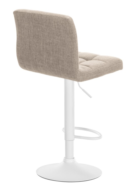 Tabouret de bar Calma tissu, crème