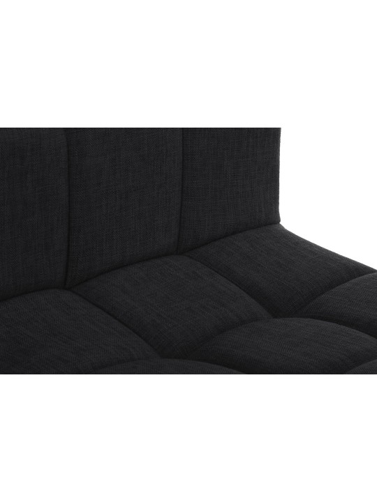 Tabouret de bar Calma tissu, noir