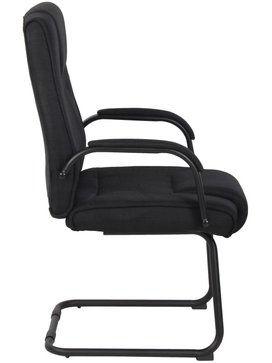 Chaise visiteur Attila tissu, noir/noir Chaise visiteur Attila tissu, noir/noir