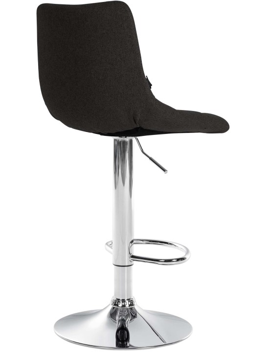 Tabouret de bar Jerry tissu chrome, noir