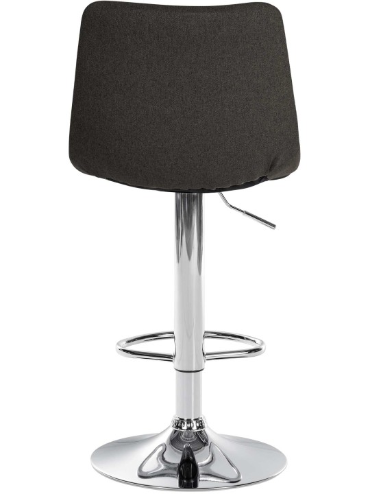 Tabouret de bar Jerry tissu chrome, gris foncé Tabouret de bar Jerry tissu chrome, gris foncé