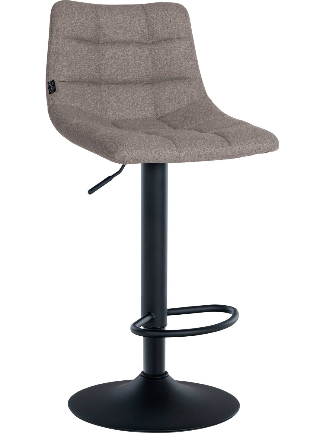 Tabouret de bar Jerry tissu, gris