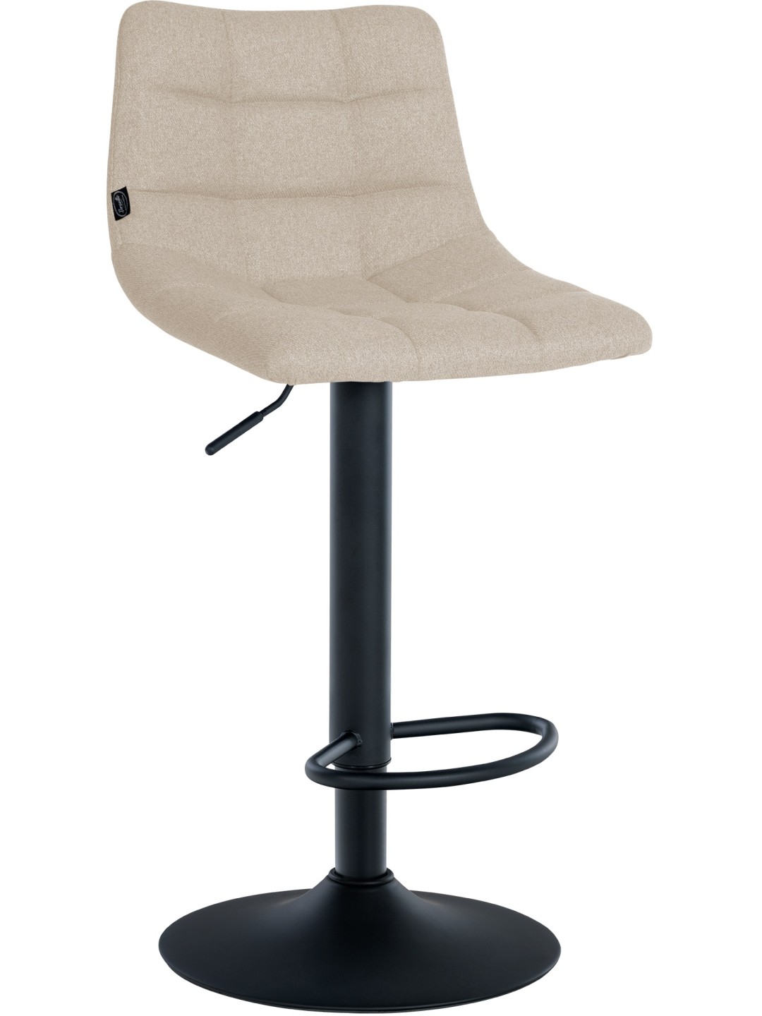 Tabouret de bar Jerry tissu, crème