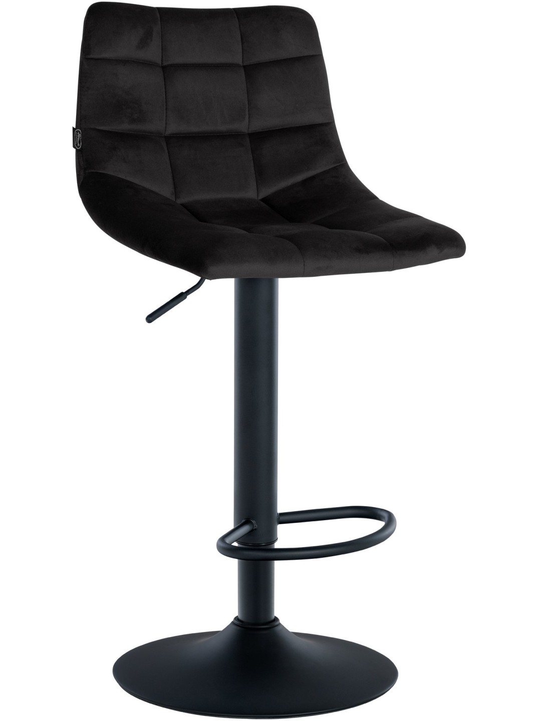 Tabouret de bar Jerry velours, noir