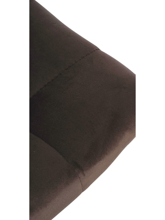 Tabouret de bar Jerry velours, brun
