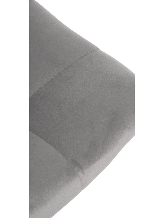 Tabouret de bar Jerry velours, gris