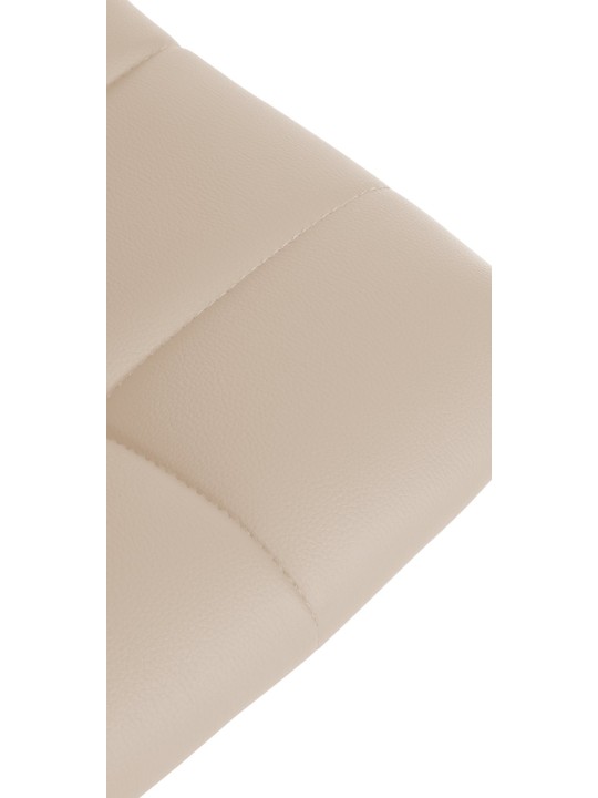 Tabouret de bar Jerry simili cuir, crème