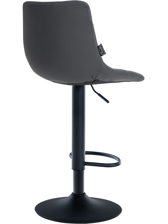 Tabouret de bar Jerry simili cuir, gris