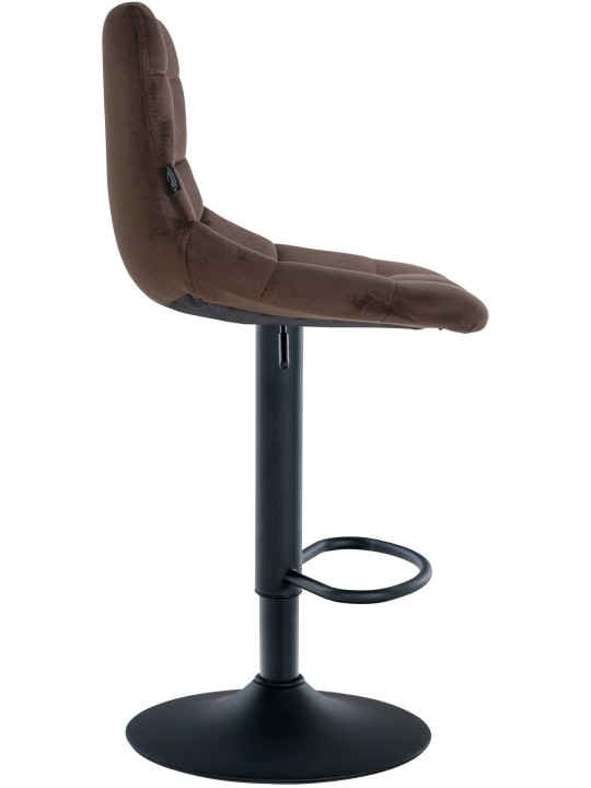 Tabouret de bar Jerry velours, brun