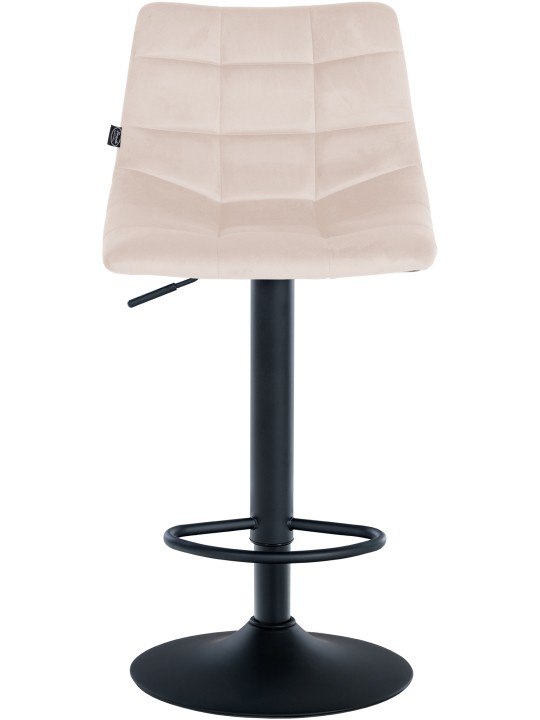 Tabouret de bar Jerry velours, beige