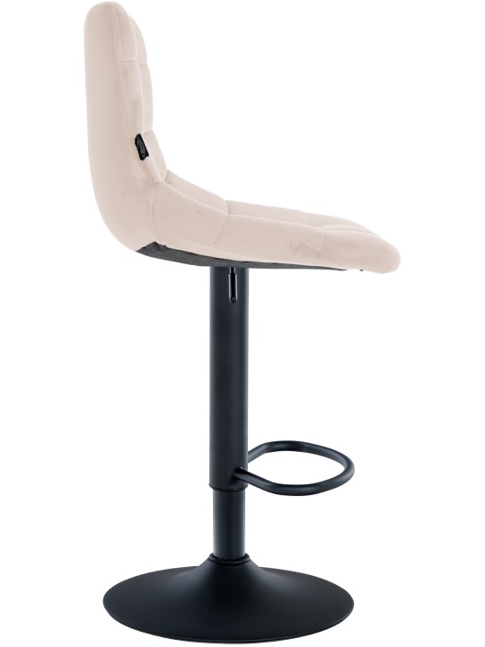 Tabouret de bar Jerry velours, beige