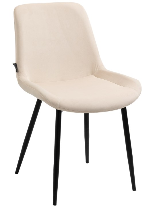 Lot de 4 chaises de salle à manger Victoria velours, crème Lot de 4 chaises de salle à manger Victoria velours, crème