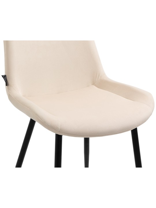Lot de 4 chaises de salle à manger Victoria velours, crème Lot de 4 chaises de salle à manger Victoria velours, crème