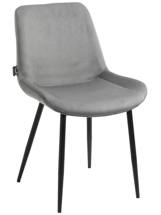 Lot de 4 chaises de salle à manger Victoria velours, gris