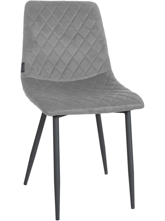 Chaise Telde velours, gris